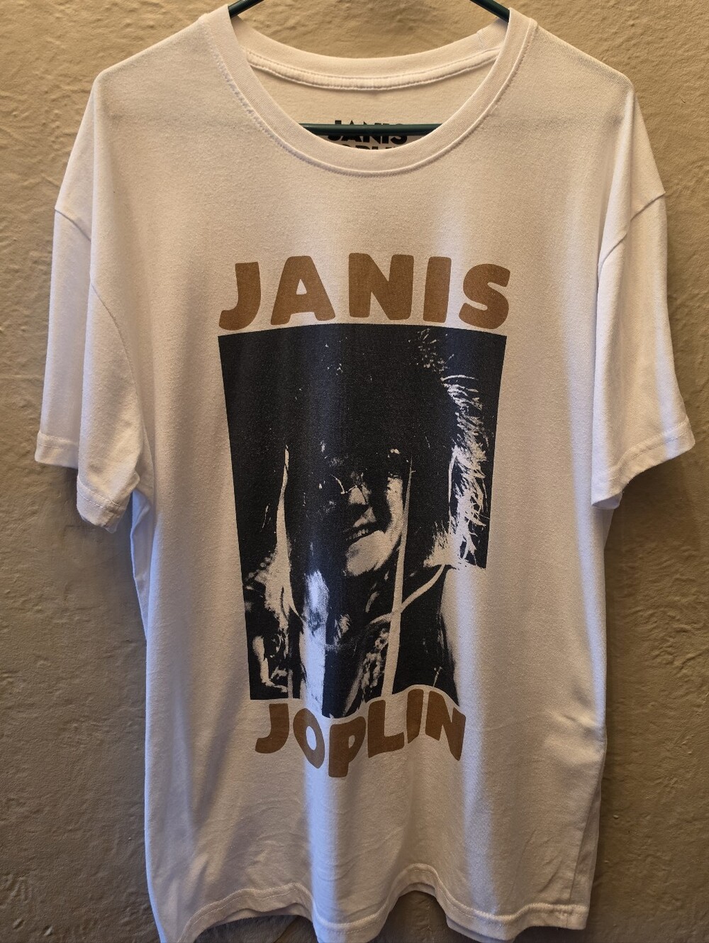 Janis Joplin Official 2025 Graphic T-Shirt White Rock Music Tee Size L